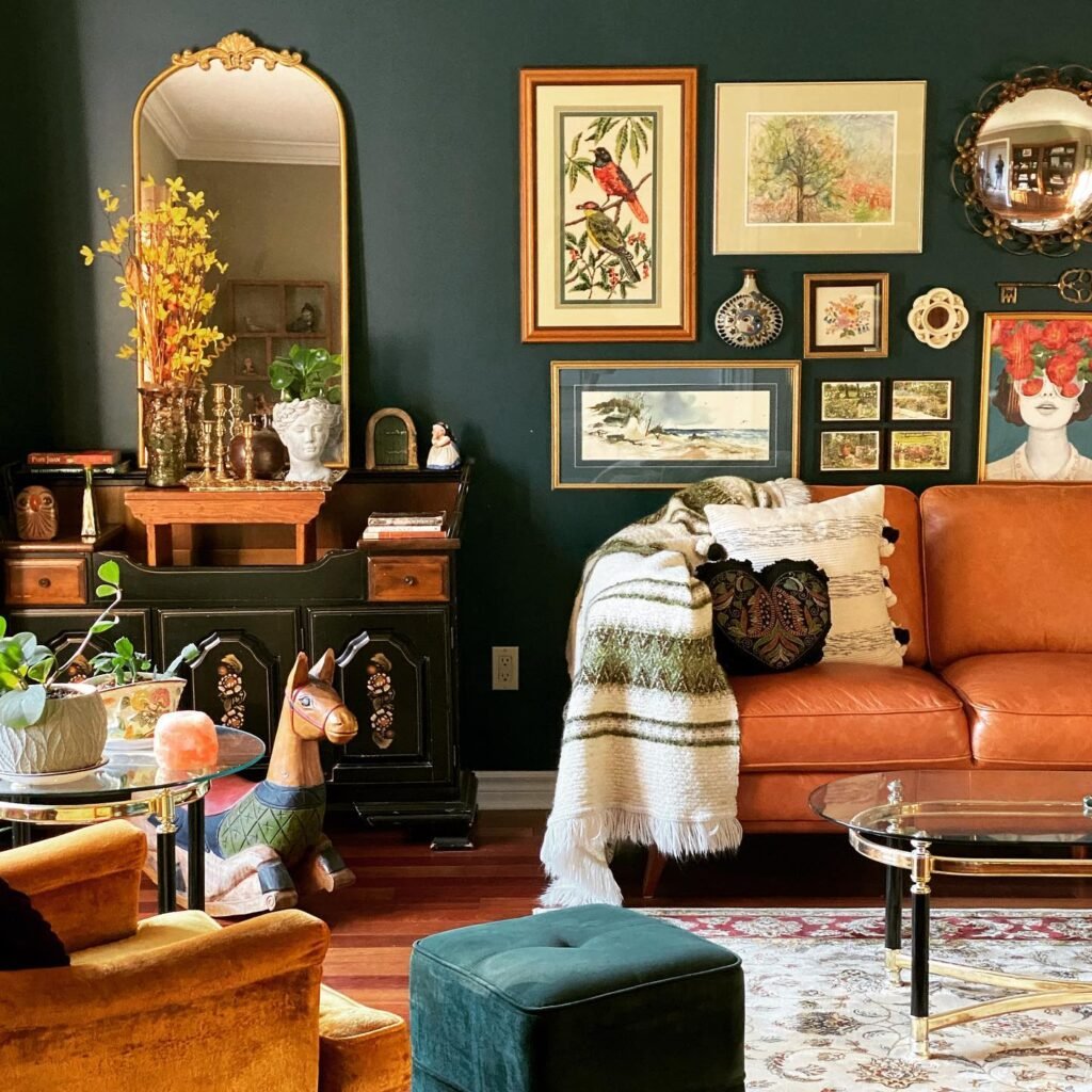 Moody Artful Living Room