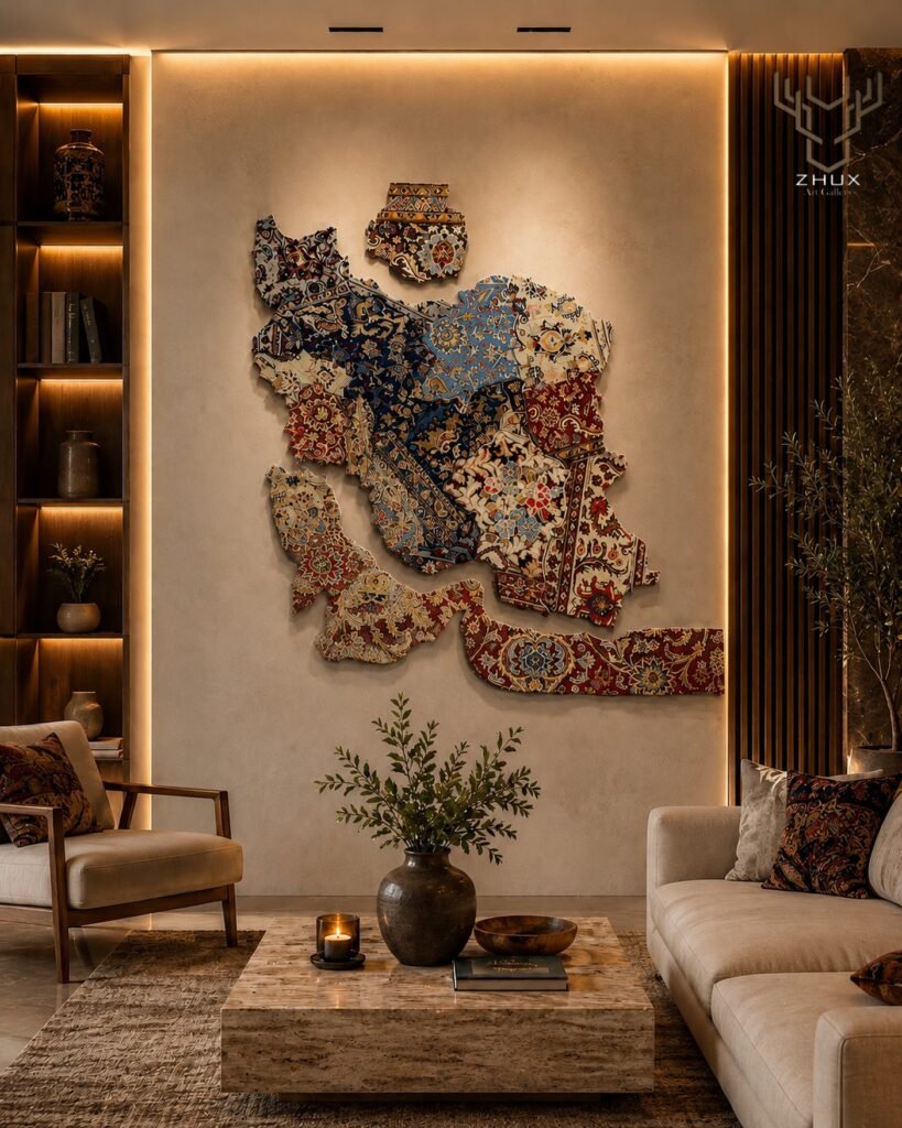 Patterned Map Wall Art