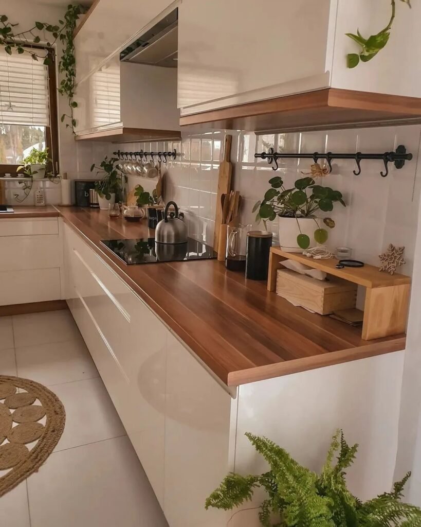 Plant-Lined Countertops