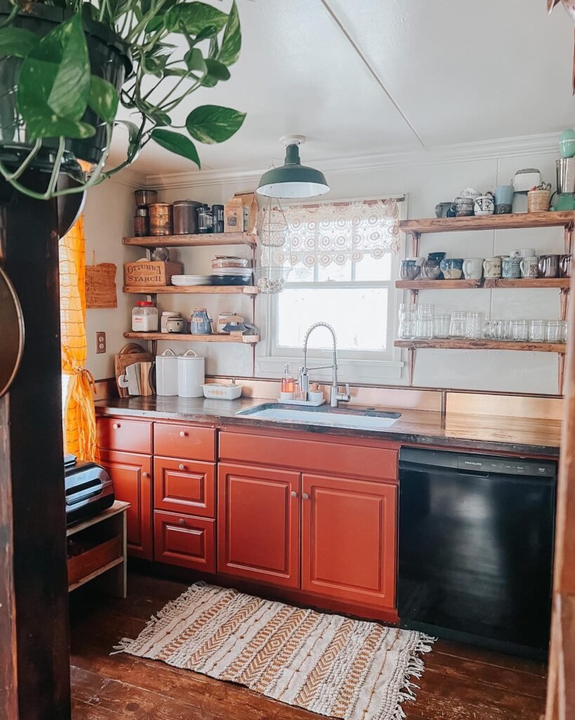 Rustic Red Cabinets