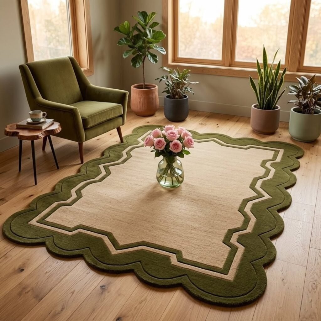 Scalloped Green Border