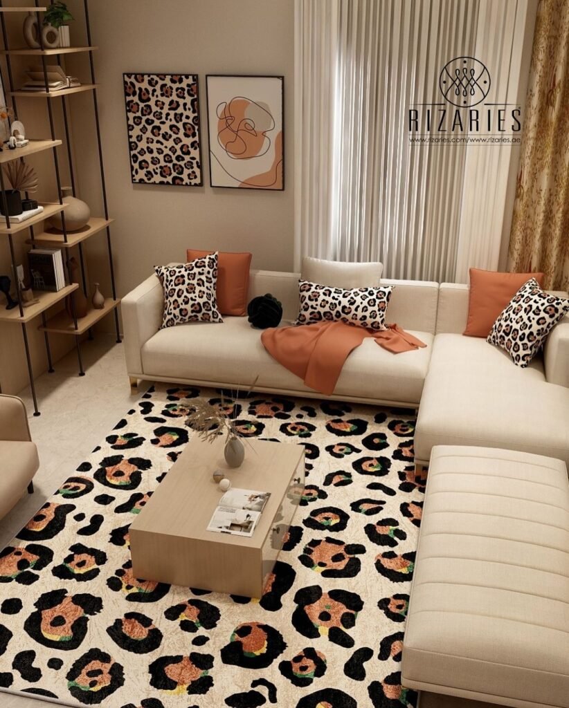 Soft Leopard Living Room