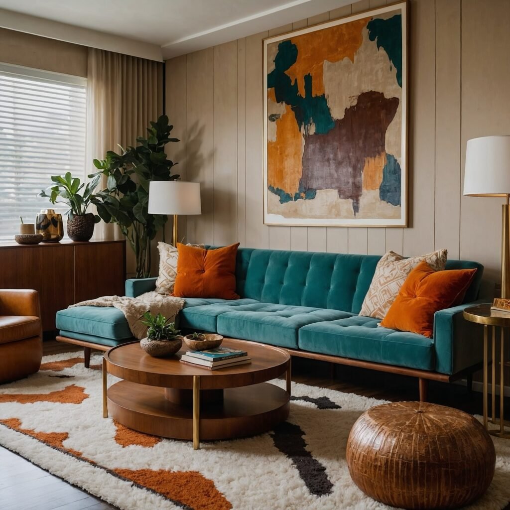 Teal Sofa Statement