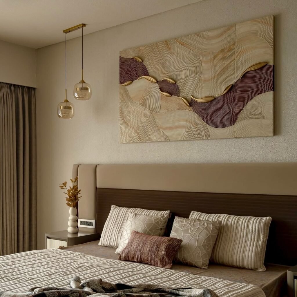 Textured Bedroom Wall Art