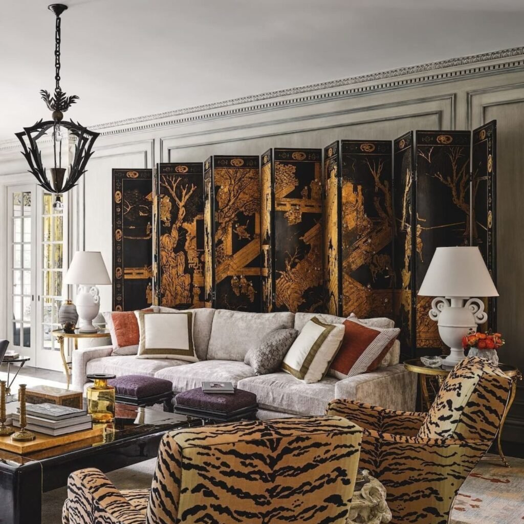 Tiger Print Accent Chairs
