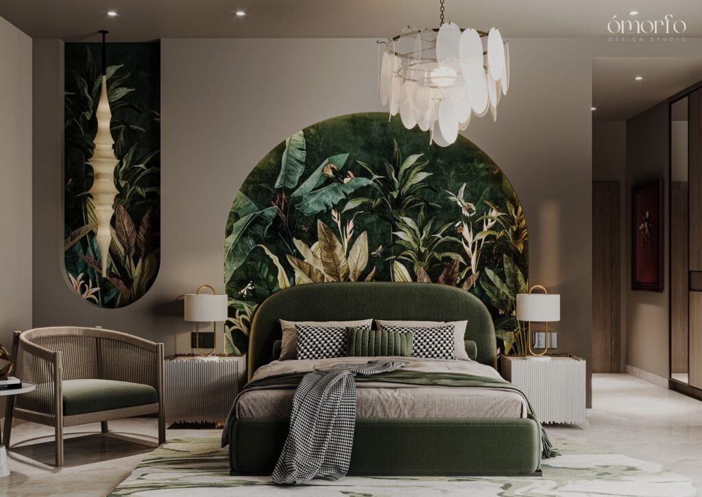 Tropical Green Statement Wall