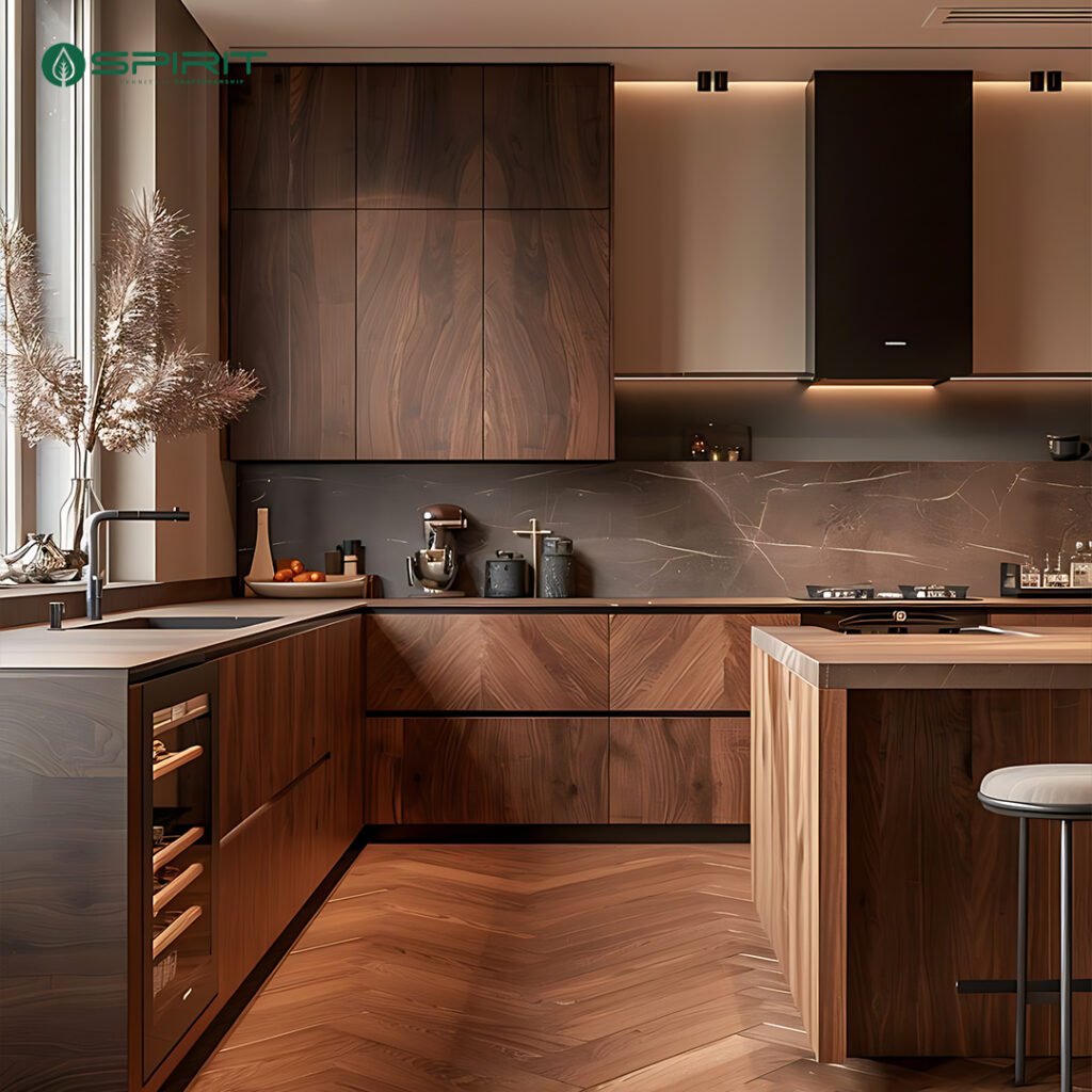Warm Wood Modern Kitchen
