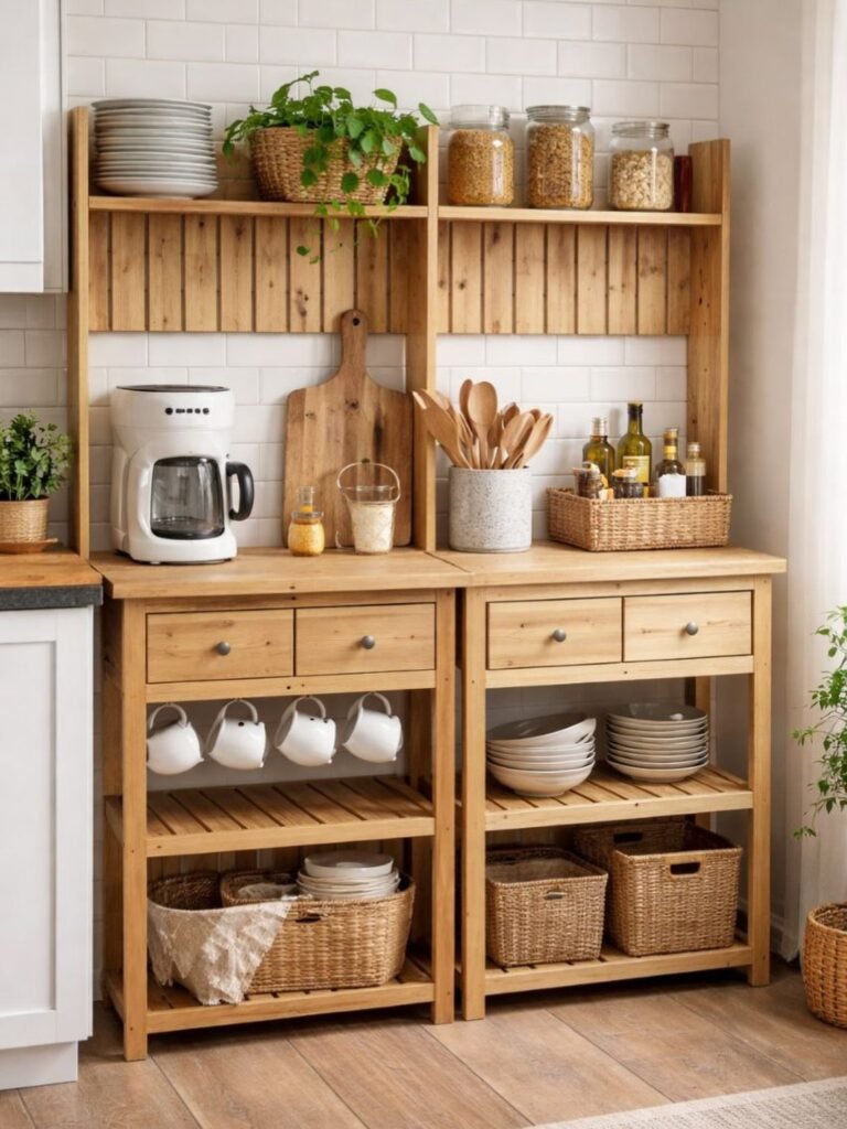 Wooden Pantry Station