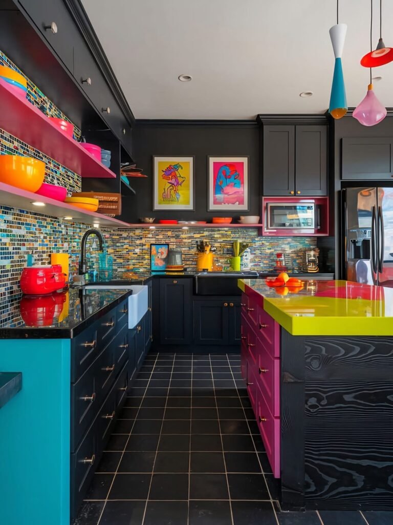 Bright Colors on Black