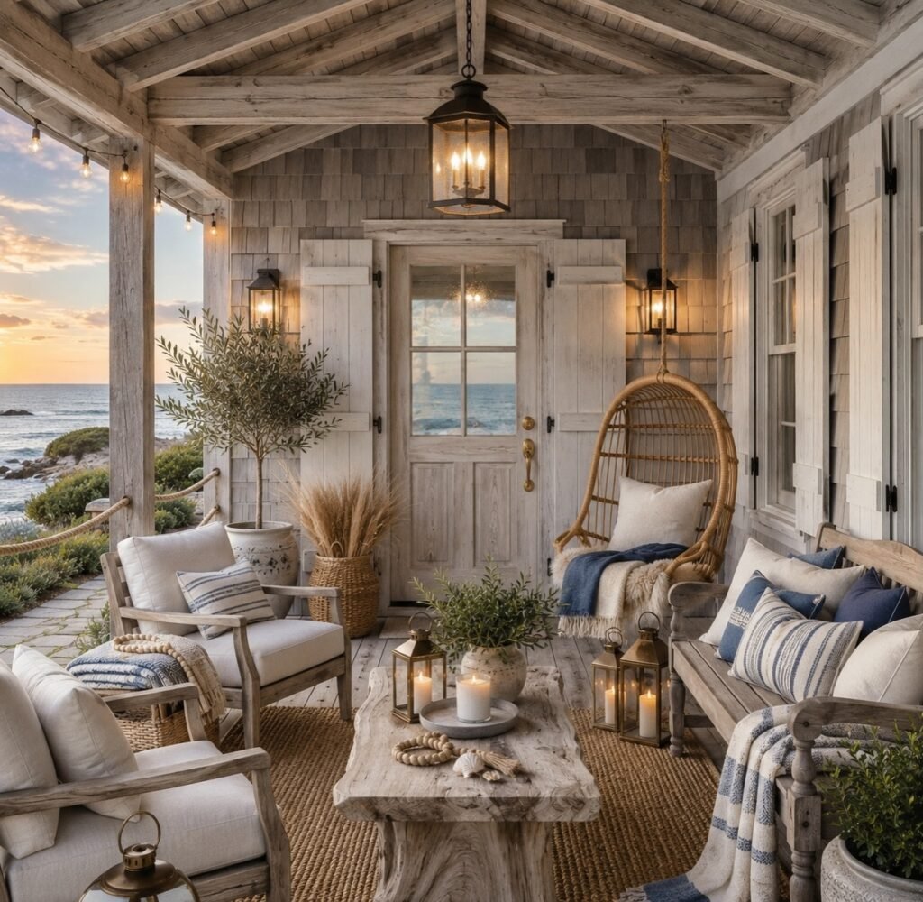 Coastal Farmhouse Porch