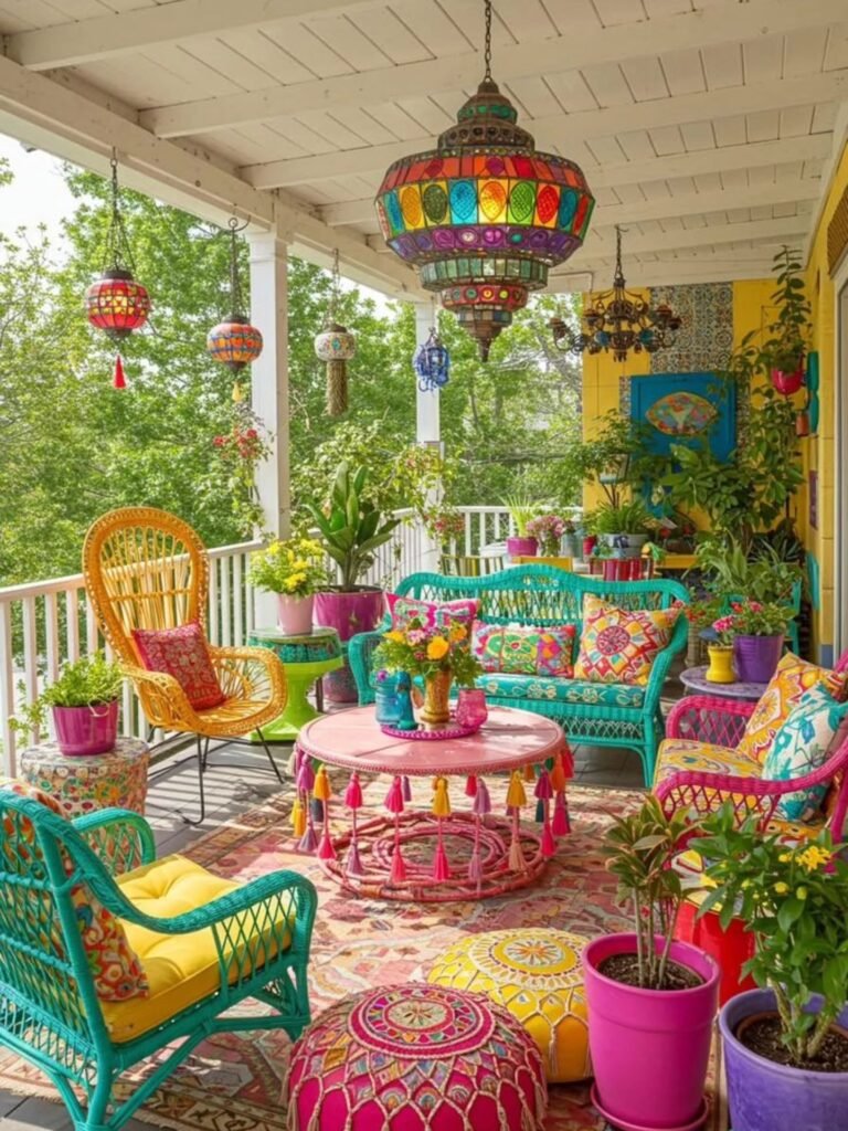 Colorful Bohemian Porch