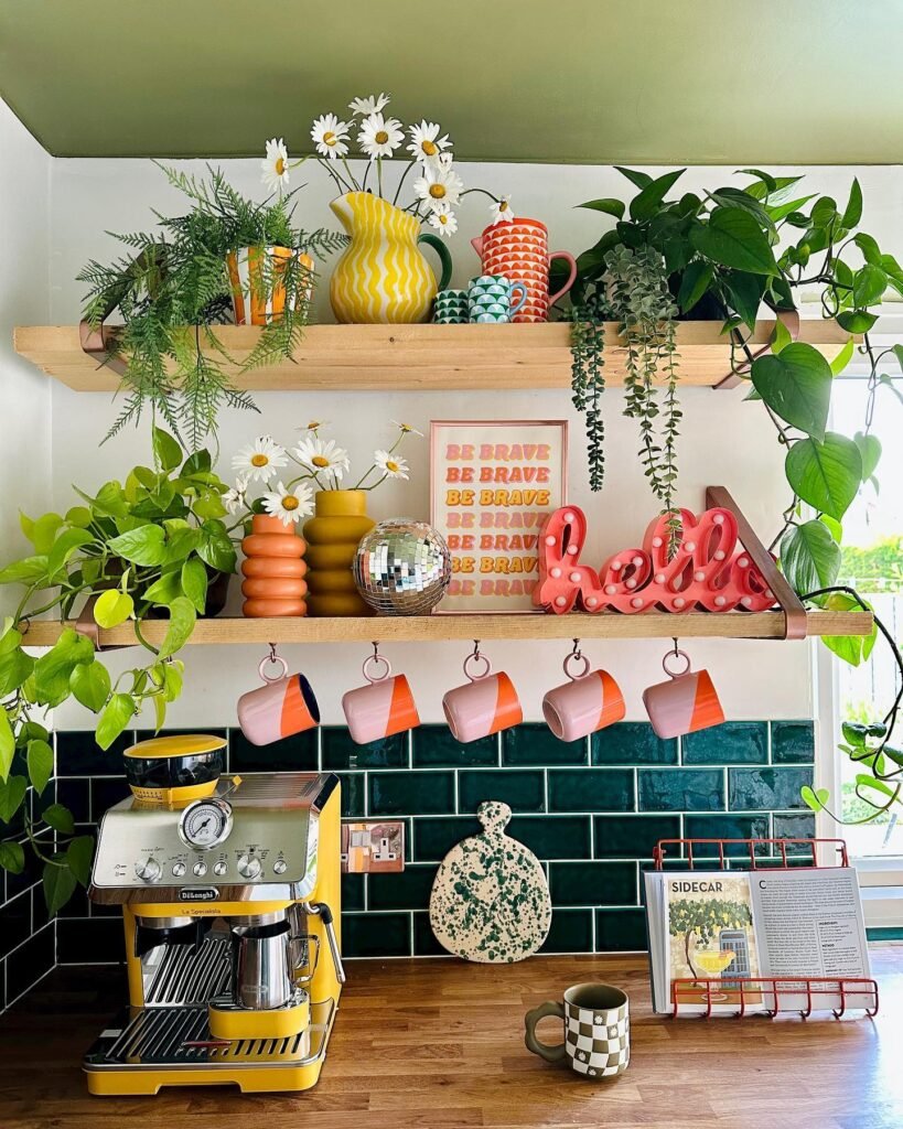 Colorful Open Shelving