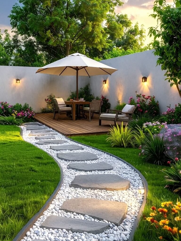 Curved Path Dining Patio