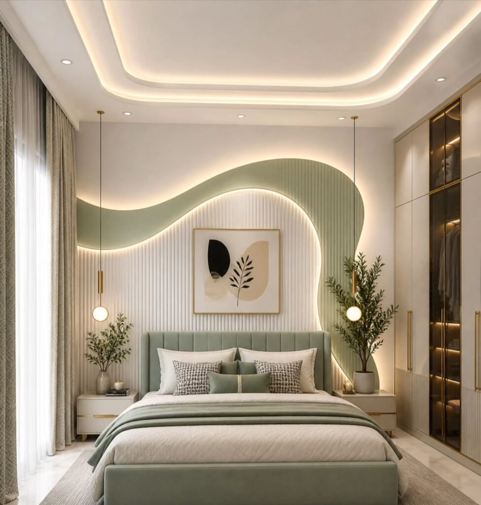 Curved Sage Panel Design