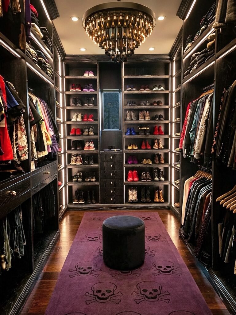 Dramatic Dark Dressing Room