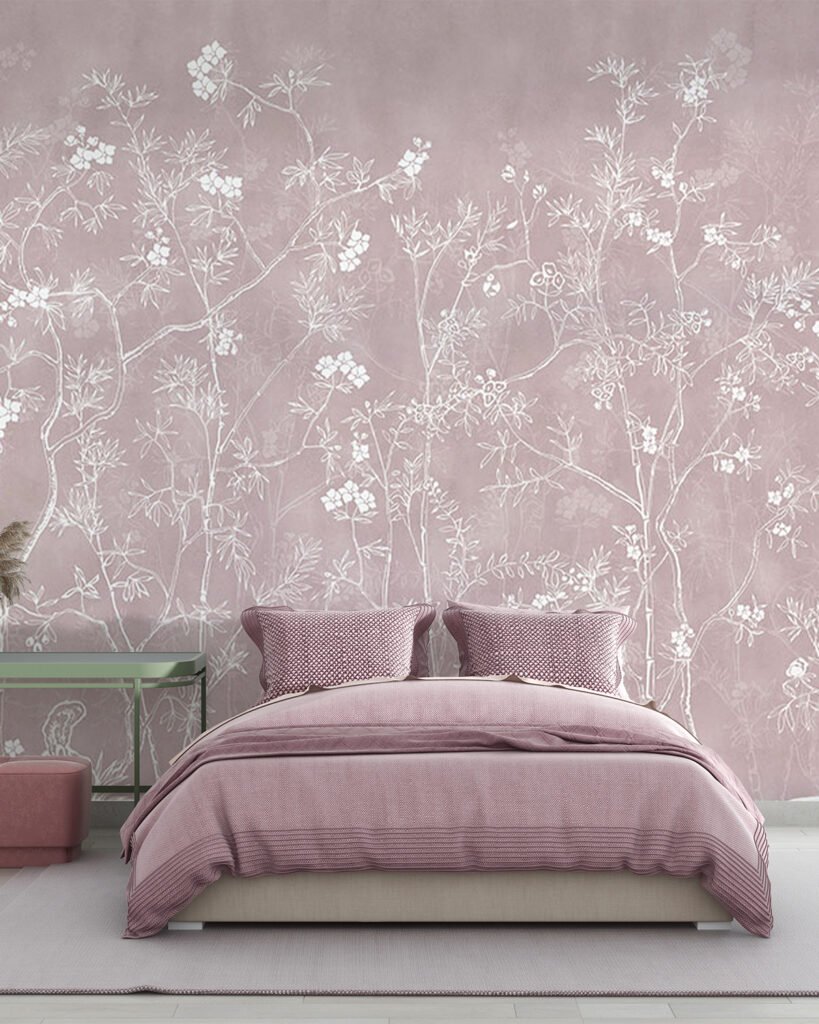 Dusty Rose Botanical Lines