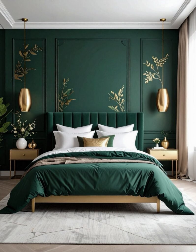  Emerald Green Molding Wall