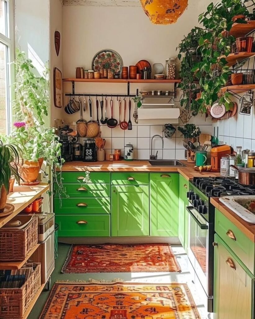 Fresh Green Cabinets