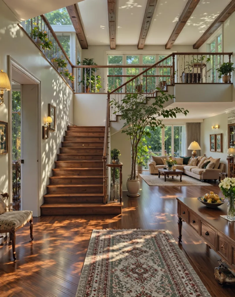 Greenery Along the Staircase