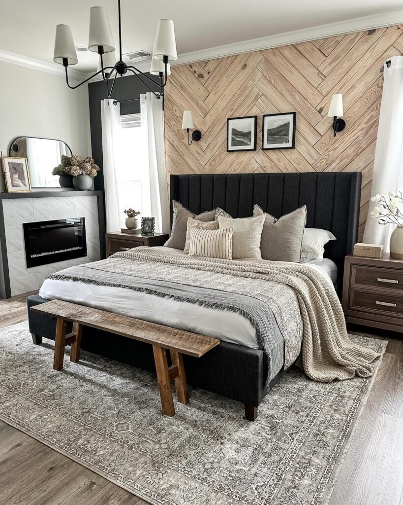  Herringbone Wood Feature Wall