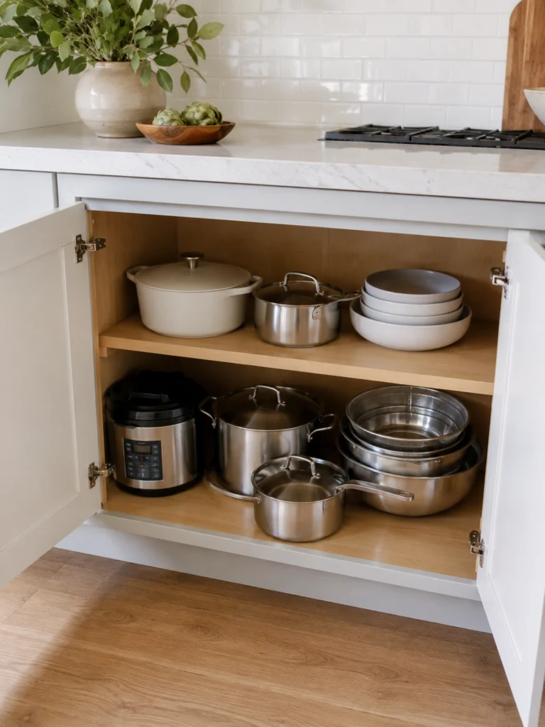 Keep Heavy Cookware Down Low