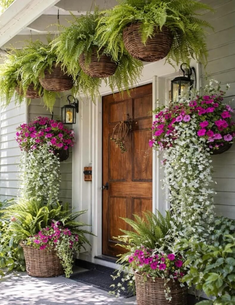 Lush Hanging Ferns