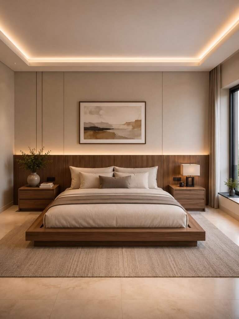 Minimal Half Wood Wall