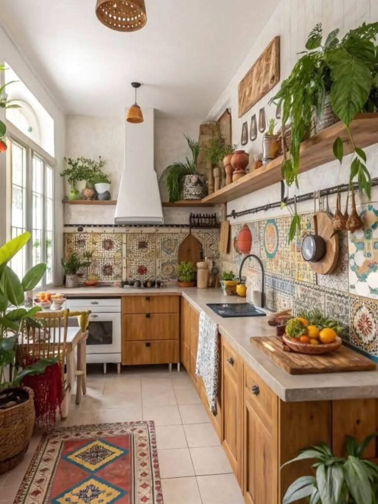 Patterned Natural Kitchen