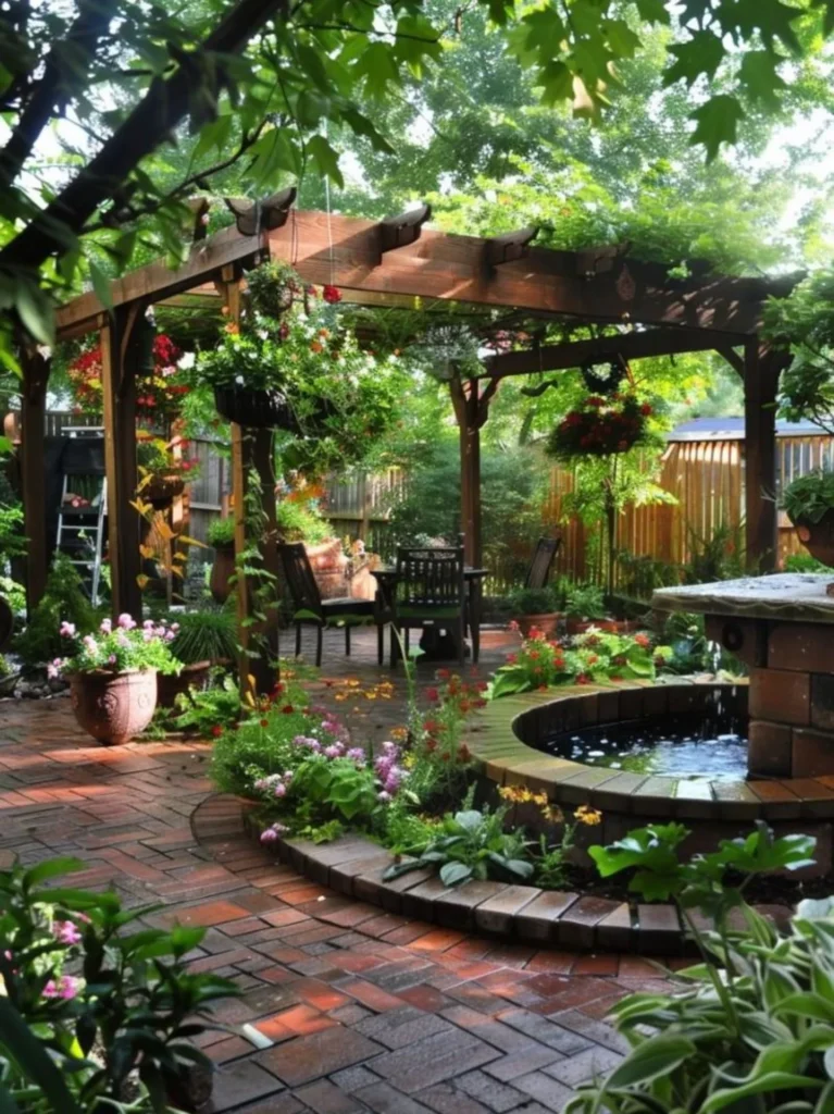 Pergola Garden With Pond