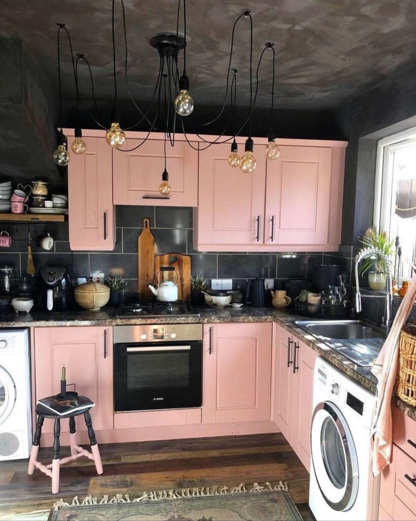 Pink and Charcoal Contrast