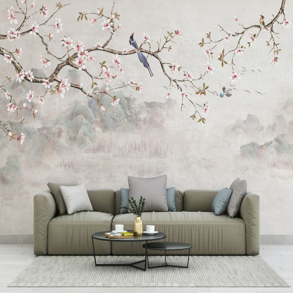 Serene Cherry Blossom Scene