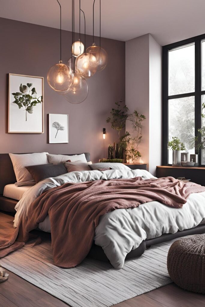 Soft Mauve Painted Wall