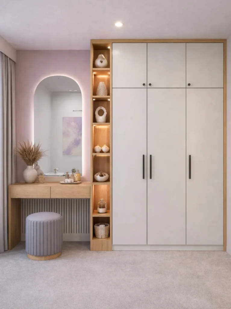 Soft White Vanity Wardrobe