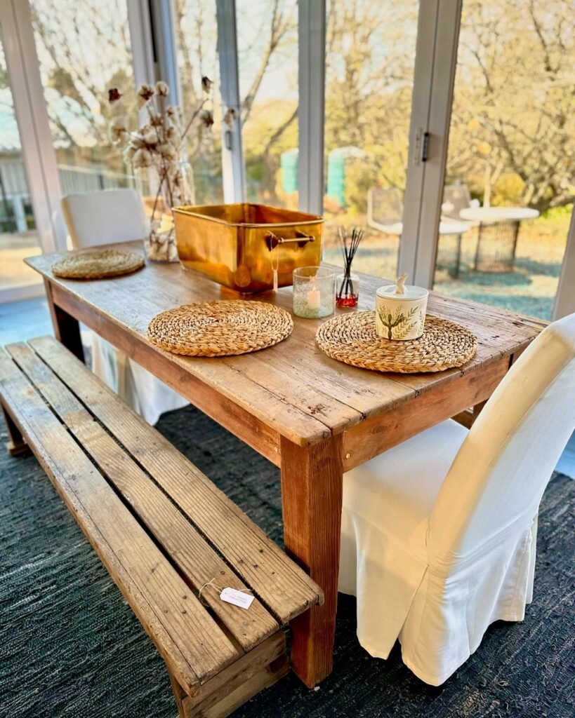  Use a Rustic Bench