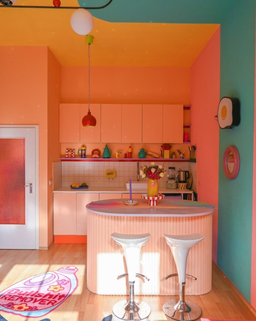 Warm Peach Color Blocking