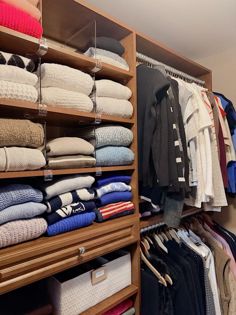 Add Shelf Dividers for Sweaters