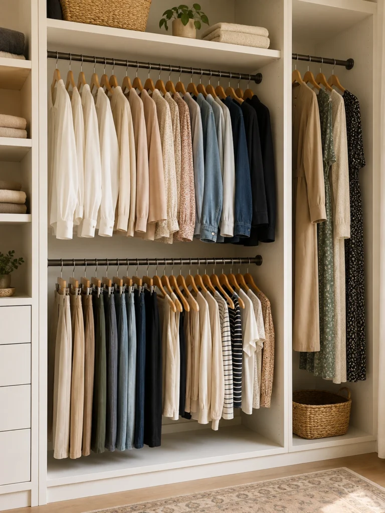 Add a Second Rail Under Short Clothes