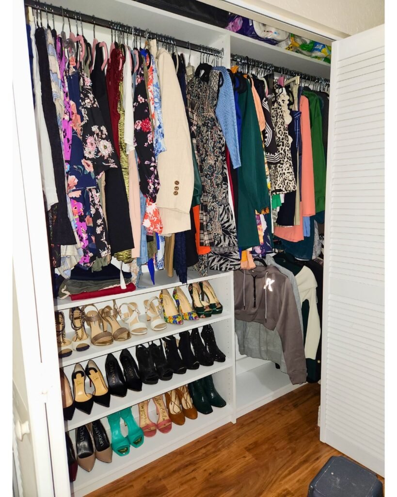 Build a Shoe Shelf Under Short Hanging Clothes