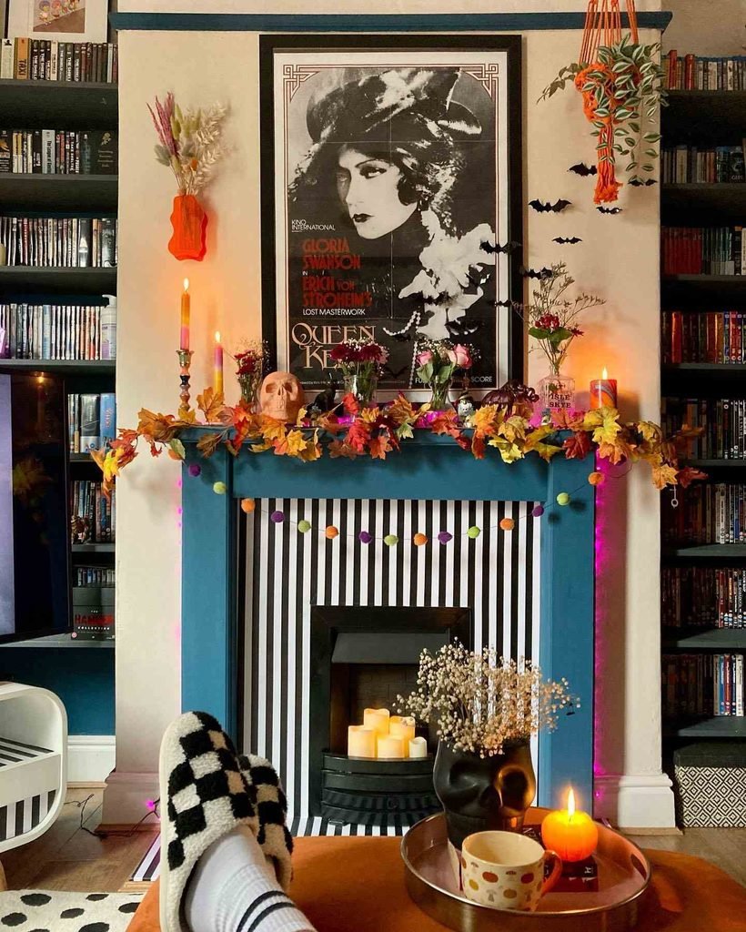 Colorful Teal Mantel