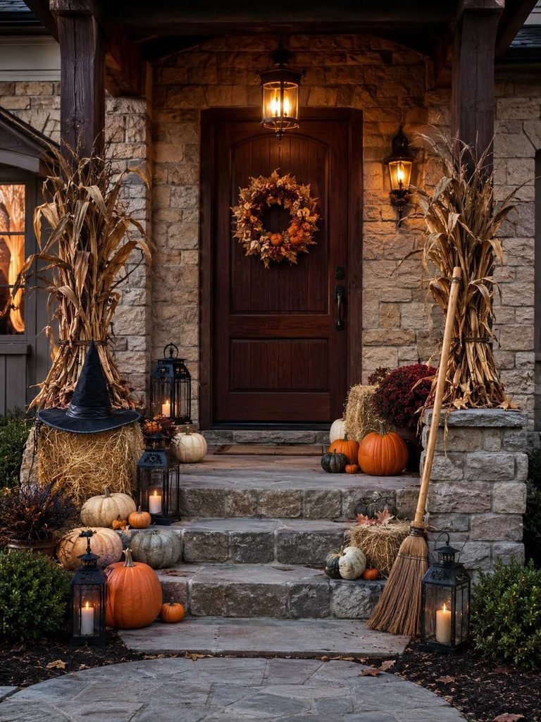 Cornstalks and Hay