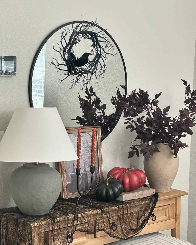 Crow Wreath Mirror