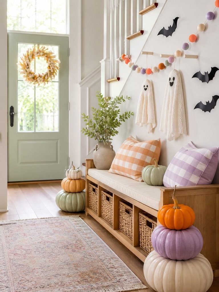 Pastel Pumpkin Bench