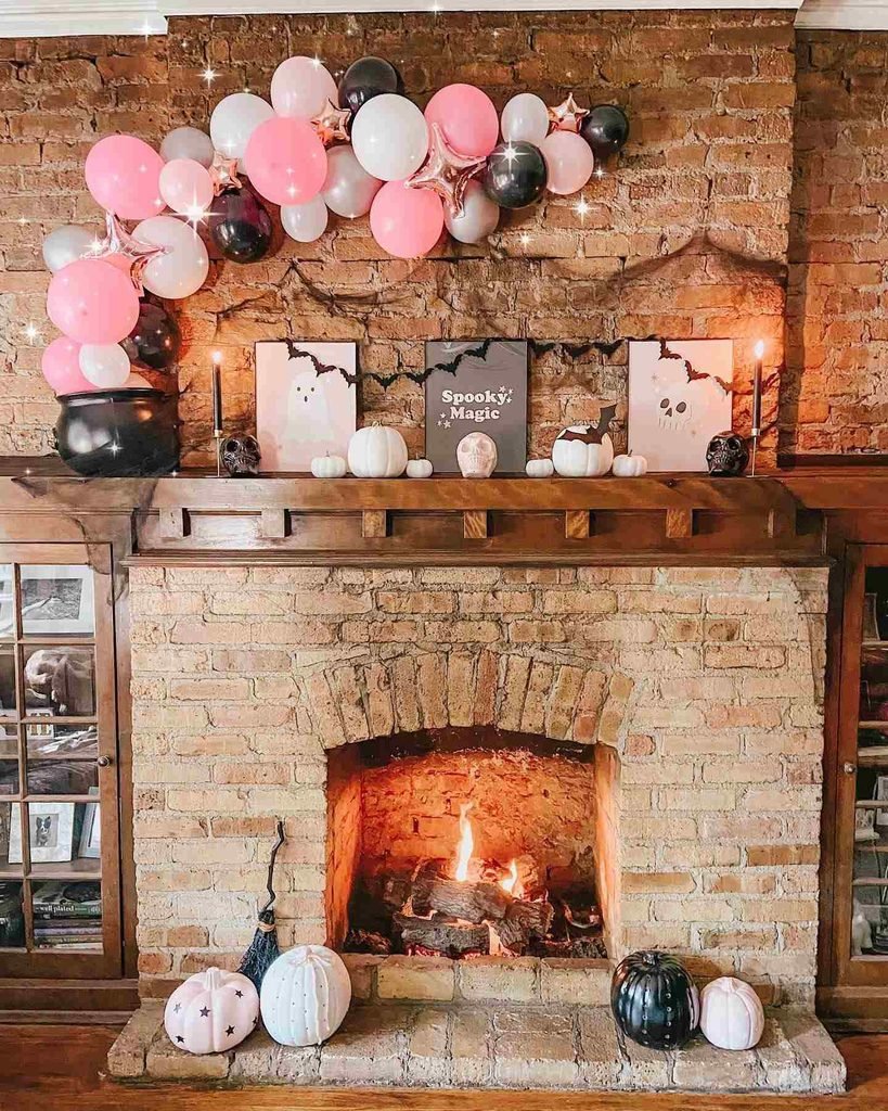Pink Balloon Mantel