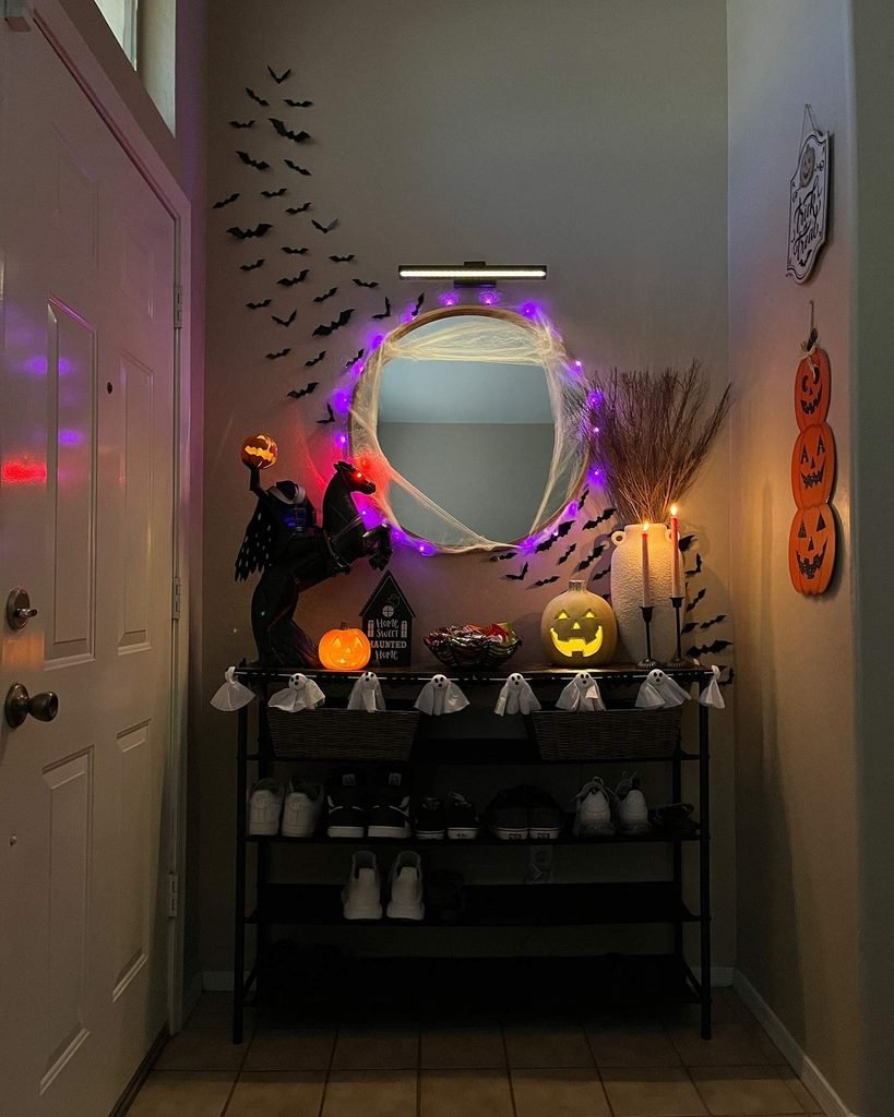 Purple Lit Shoe Rack