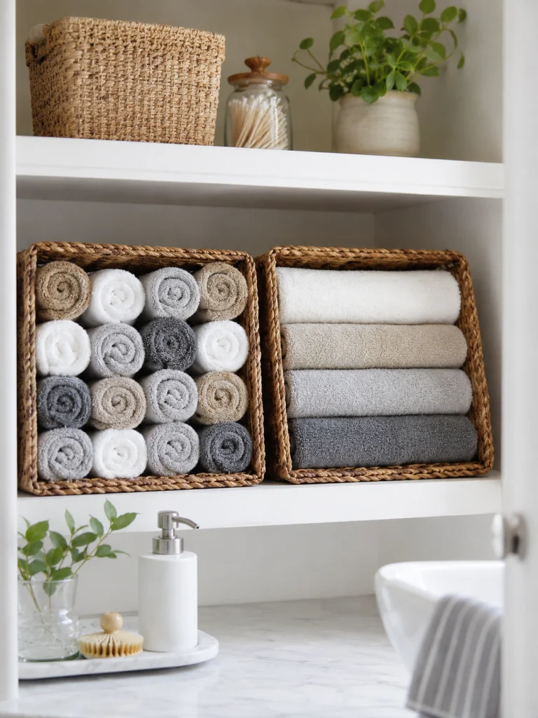 Roll Washcloths Instead of Folding